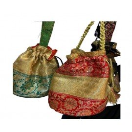 Silk Brocade Potli Bag 