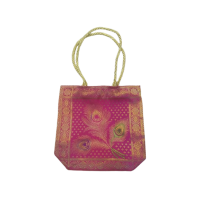 Banarsi Bag With Peacock Feather Design