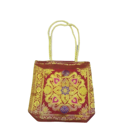 Banaras Arts Silk Brocade Bag - Made With Love from Shivam Arts Export 