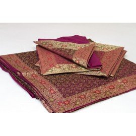 Silk Brocade Bed Cover Set 