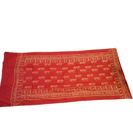 Red Mahakal Printed Gamchha- Made With Love by Shivam Arts Export