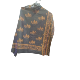 Black Mahakal Printed Gamchha- Made With Love by Shivam Arts Export