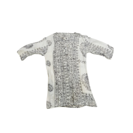 White Sanskrit Mantra Printed Kurta - Made With Love by Shivam Arts Export 