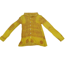 Yellow Mantra Printed Kurta - Made With Love by Shivam Arts Export