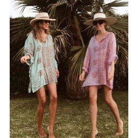 Beach Wear Pink Kurta 