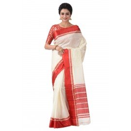 Red Border Saree 