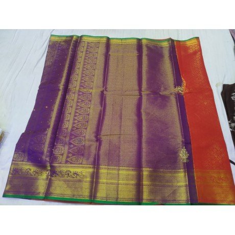 Designer Party Wear Banarasi Saree (Red Colour) - Made With Love by Shivam Arts Export