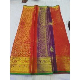 Designer Party Wear Banarasi Saree (Red Colour) - Made With Love by Shivam Arts Export 