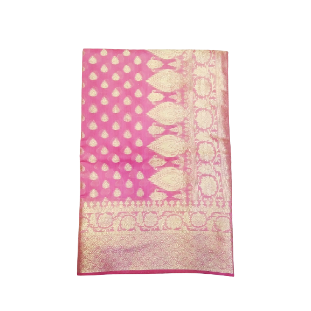  Designer Banarasi Partywear Pink Saree - Made With Love by Shivam Arts Export
