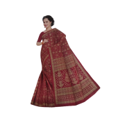 Designer Cotton Party Wear Red Saree-