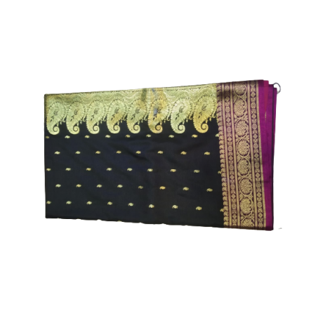 Banarasi party wear Saree (Black Colour) - Made With Love from Shivam Arts Export