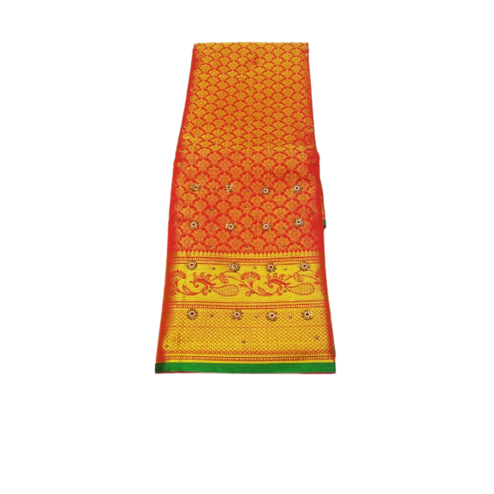 Designer Party Wear Banarasi Saree (Red Colour) - Made With Love by Shivam Arts Export