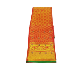 Designer Party Wear Banarasi Saree (Red Colour) - Made With Love by Shivam Arts Export 