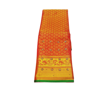 Designer Party Wear Banarasi Saree (Red Colour) - Made With Love by Shivam Arts Export