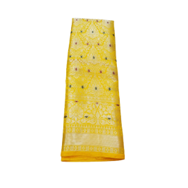 Designer Party Wear Banarasi Saree (Yellow Colour) - Made With Love by Shivam Arts Export