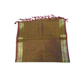 Banarasi Dupatta (Golden Border With Brown Colour)