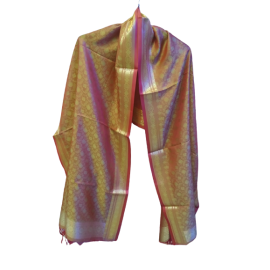 Banarasi Dupatta (Golden Border With Brown Colour) 